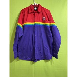 ASPHALT COWBOY MEN'S Multi- color   LS Button‎ Front  Rodeo Show SHIRT SZ L